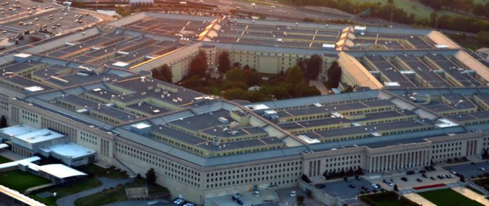US Pentagon at sunset