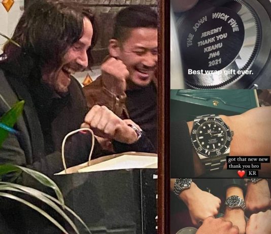 Keanu Reeves regala Rolex a dobles de acción en John Wick 4