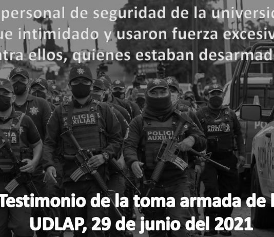 Alumnos y Profesores recuerdan la toma armada de la UDLAP