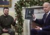 Biden garantizó a Volodimir Zelenski un nuevo paquete de ”apoyo a la seguridad”