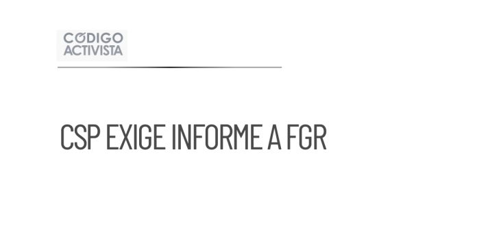 CSP solicita a FGR información sobre ficha roja de Rocha
