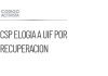 CSP reconoce a UIF por la recuperación de fondos de García Luna