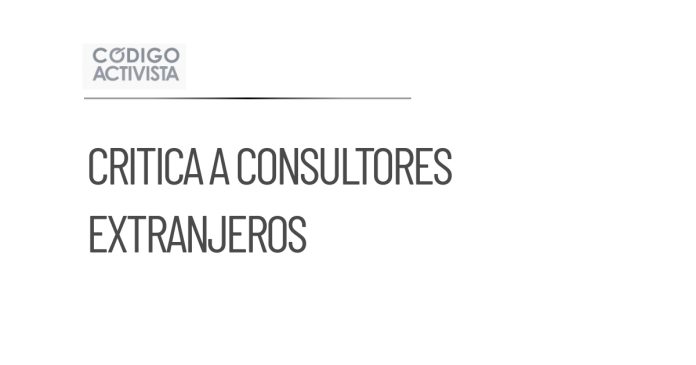 CSP critica contratos de consultores políticos internacionales