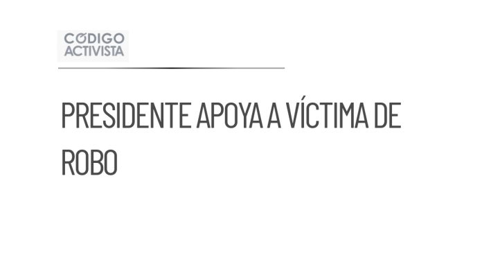 Presidente de la Corte ayuda a mujer tras robo