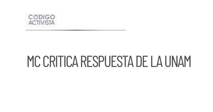 MC critica a la UNAM por respuesta insuficiente ante crisis de exámenes